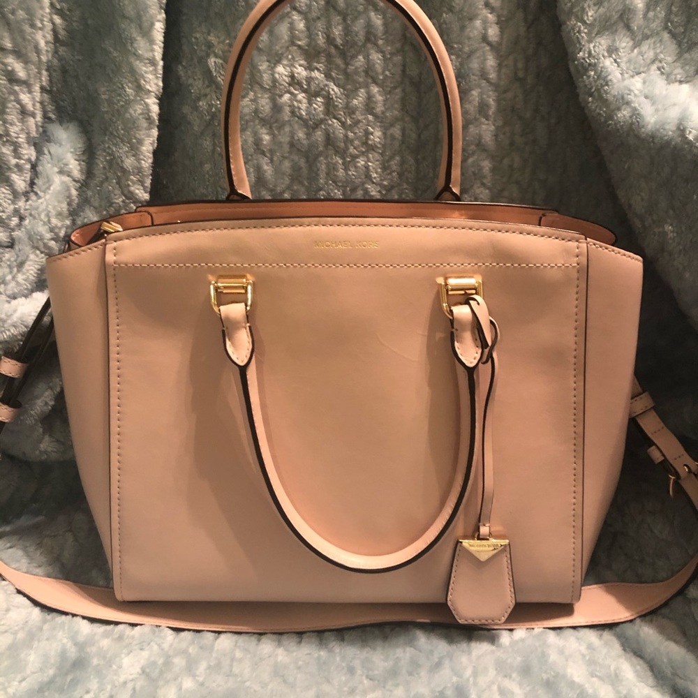 Michael Kors large soft pink handbag